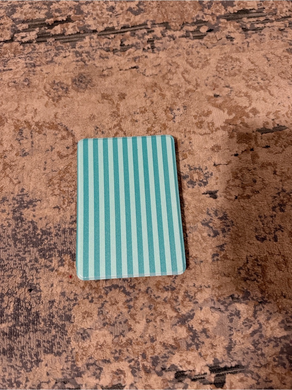 Kindle 10th Generation case with Teal and Mint Stripe Design